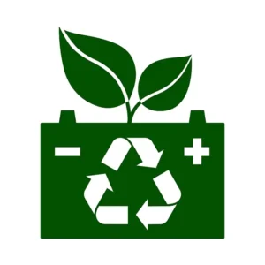 Logo de batterie de recyclage.
